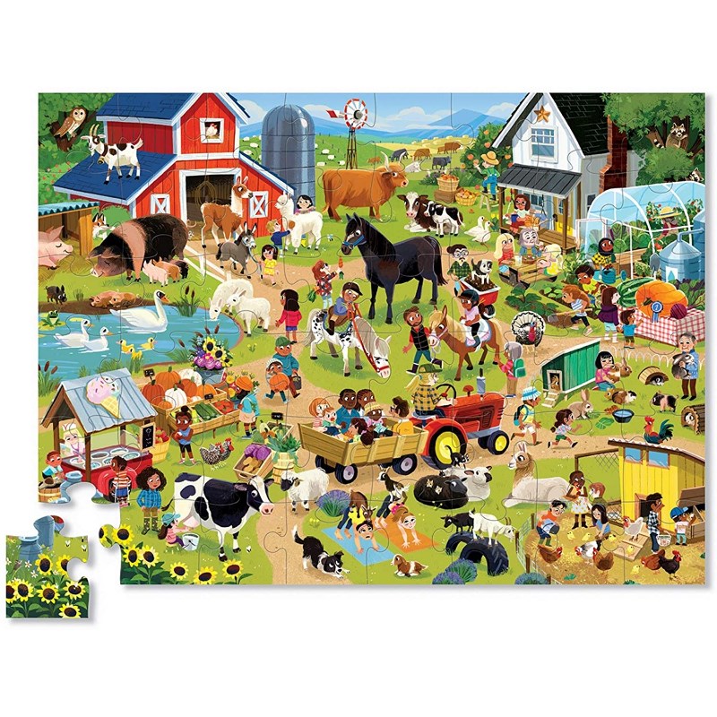 Crocodile Creek Puzzle // Day at the Farm (48 Parça)