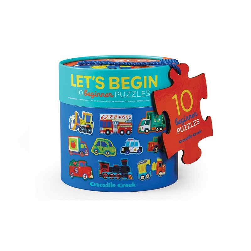 Crocodile Creek İlerleyen Duo Puzzle Set // Vehicles