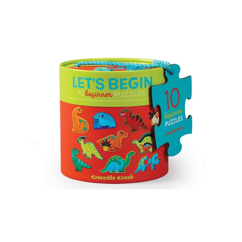 Crocodile Creek İlerleyen Duo Puzzle Set // Dinosaurs