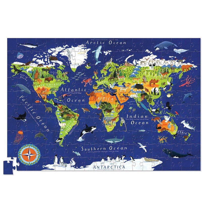 Crocodile Creek Poster Puzzle // World Animal (200 Parça)