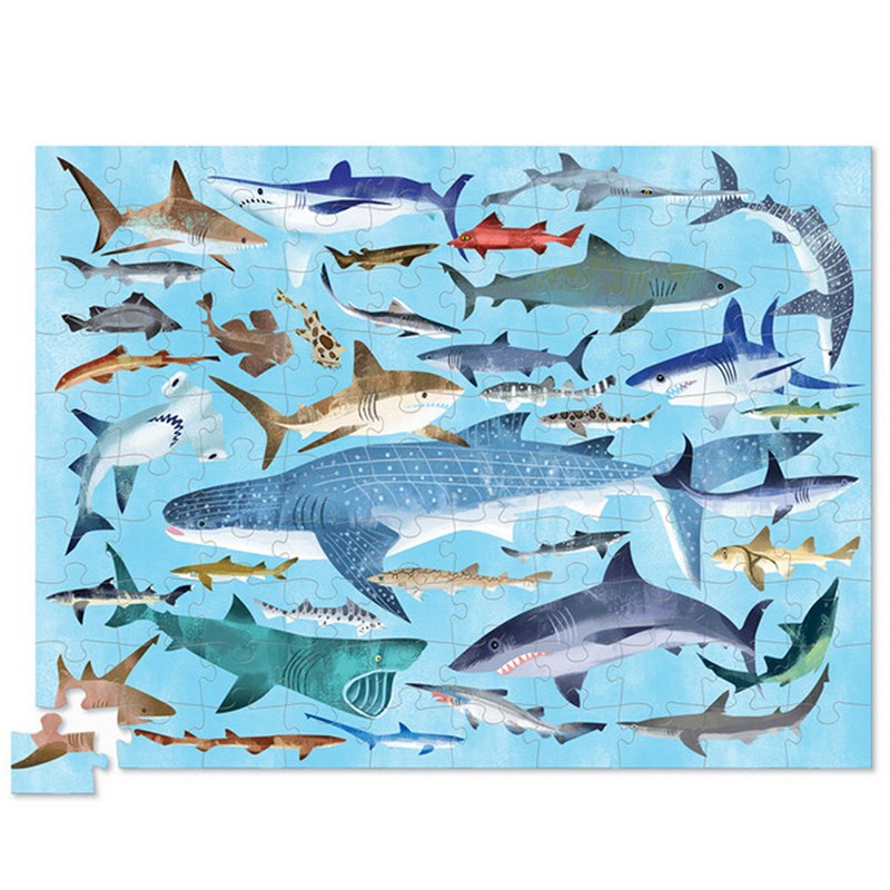 Crocodile Creek Puzzle // Thirty Six Sharks (100 Parça)