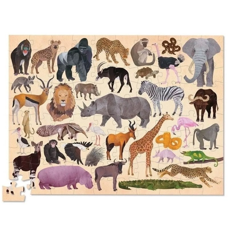 Crocodile Creek Puzzle // Thirty Six Animals - Wild Animals (100 Parça)