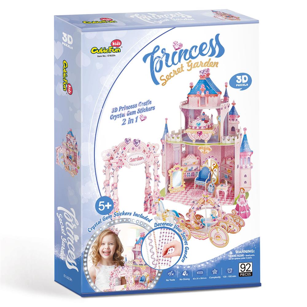 Cubic Fun 3D Puzzle // Prenses Gizli Bah&ccedil;e Şatosu (92 Par&ccedil;a)