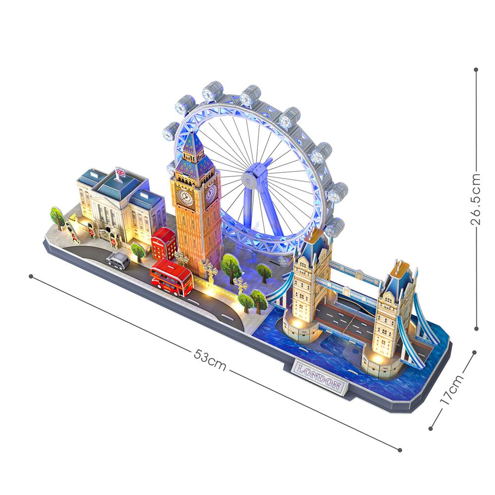 Cubic Fun LED Işıklı 3D Puzzle // London City Line (186 Par&ccedil;a)