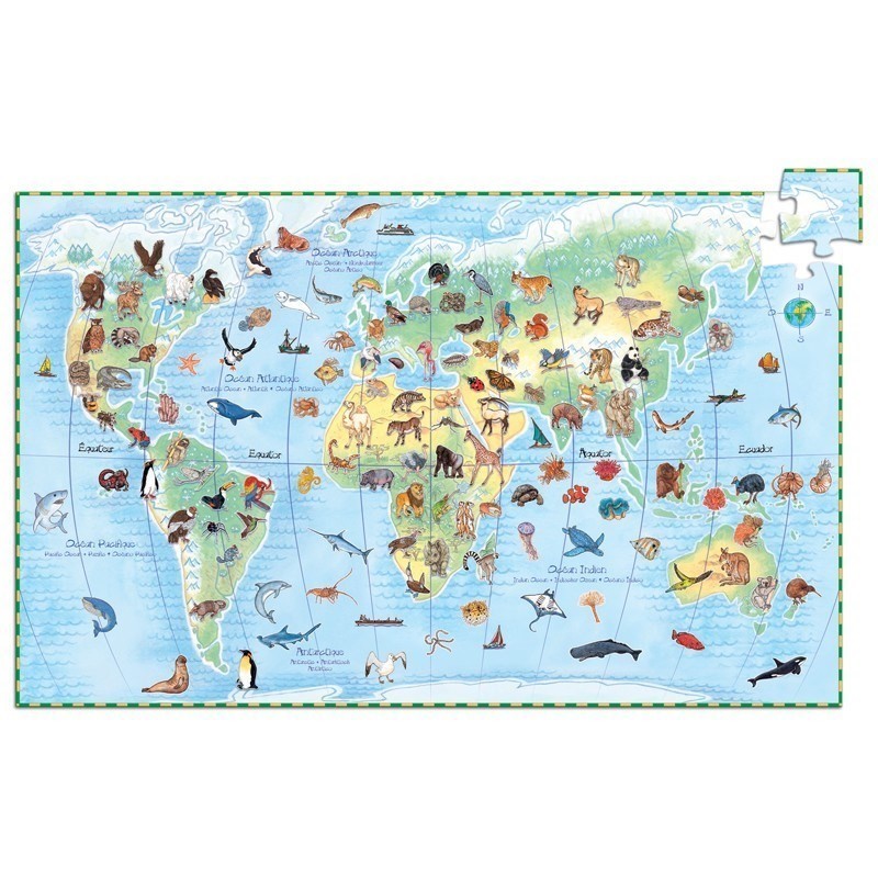Djeco Puzzle // World's Animals (100 Parça)
