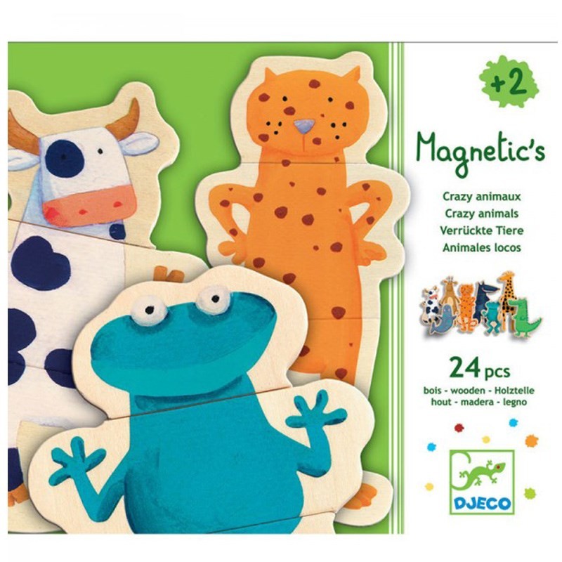Djeco Mıknatıslı Ahşap Eşleme // Crazy (24 parça)