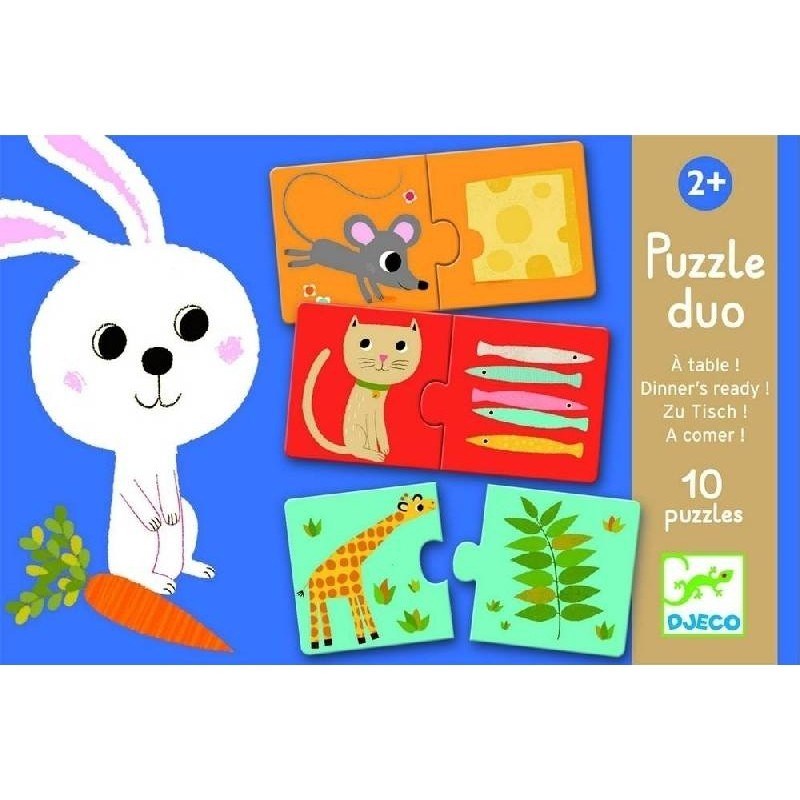 Djeco Duo Puzzle Set // Dinner's Ready (2 Parça)