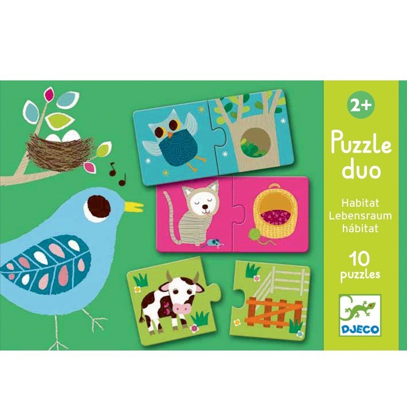 Djeco Duo Puzzle Set // Habitat (2 Parça)