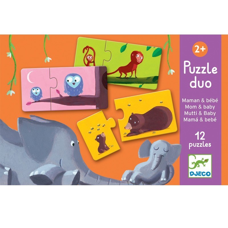 Djeco Duo Puzzle Set // Mom Baby (2 Parça)