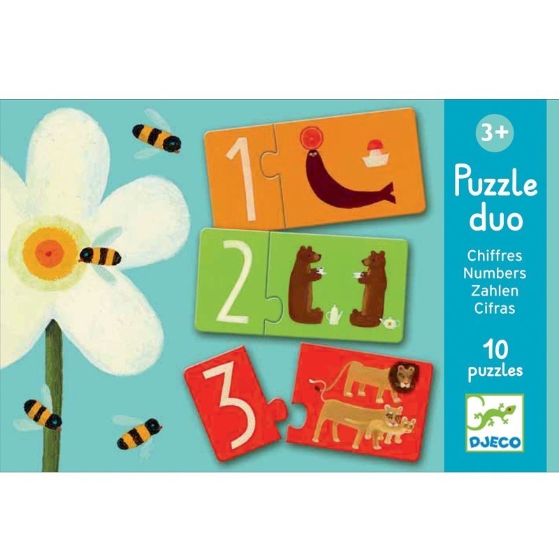 Djeco Duo Puzzle Set // Numbers (2 Par&ccedil;a)