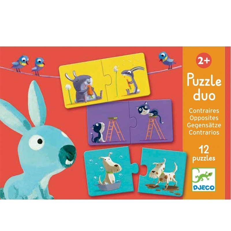 Djeco Duo Puzzle Set // Opposites (2 Parça)
