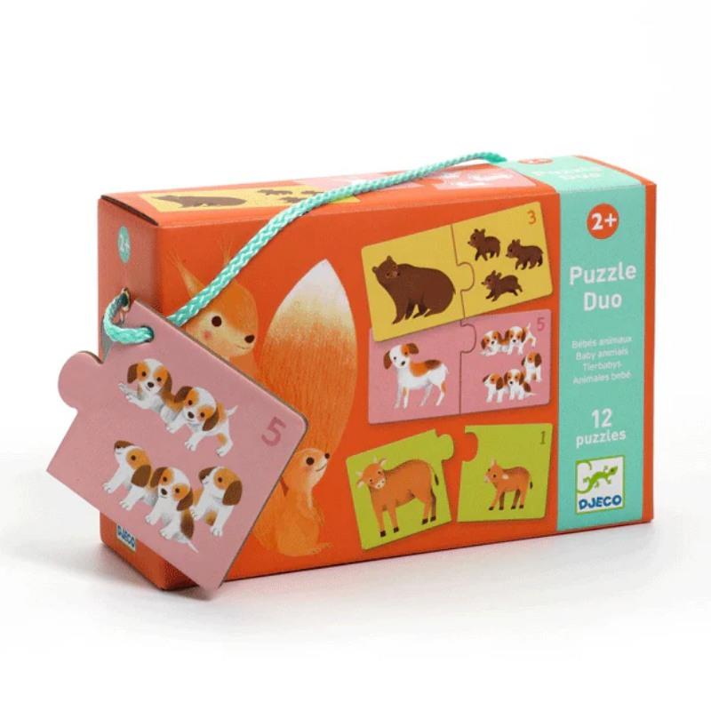 Djeco Duo Puzzle Set // Baby Animals (2 Parça)