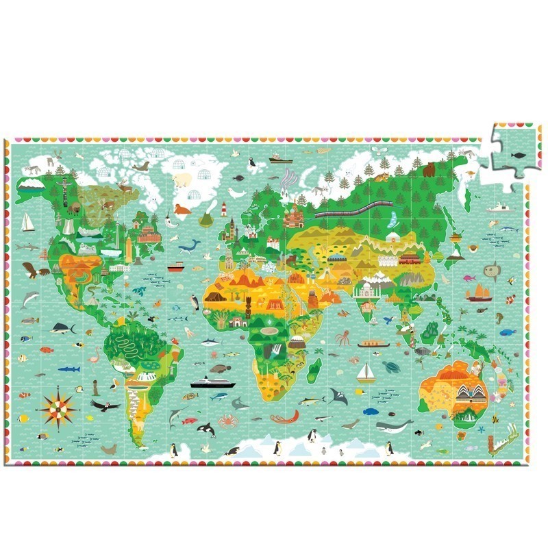 Djeco Puzzle // Around The World - Booklet (200 Parça)