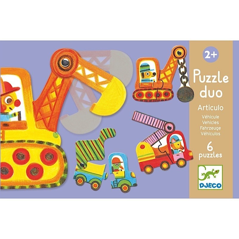 Djeco Duo Puzzle Set // Vehicles (2 Parça)