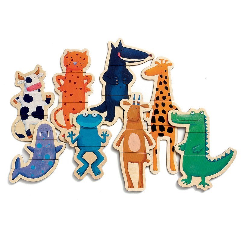 Djeco Mıknatıslı Ahşap Eşleme // Crazy (24 parça)