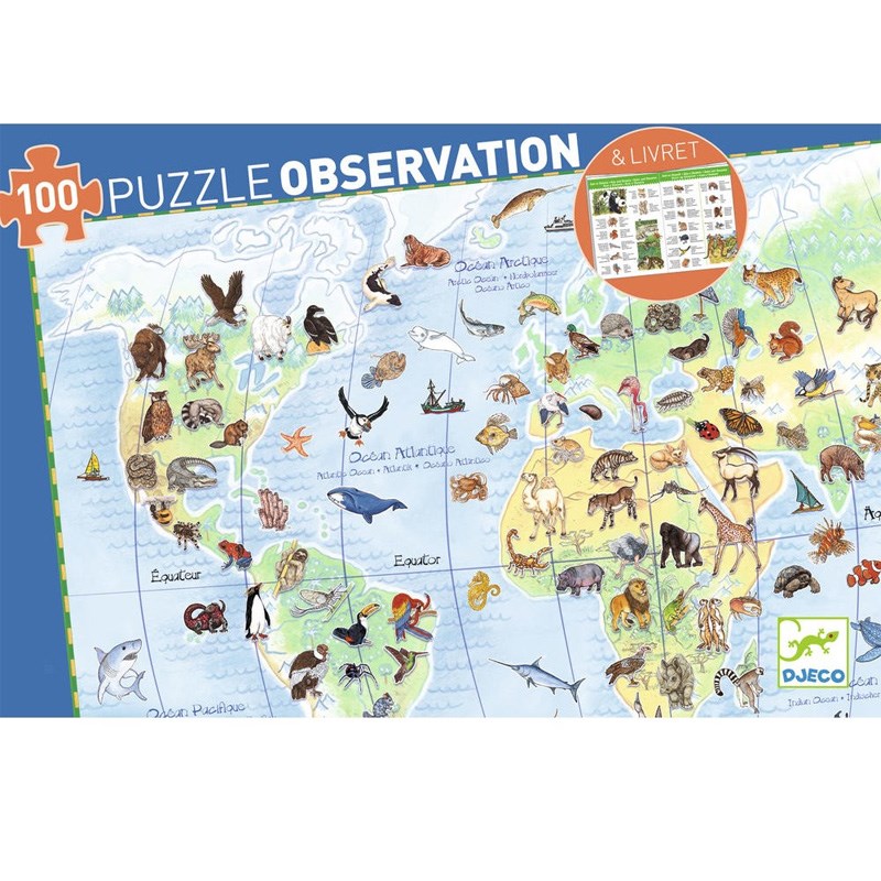 Djeco Puzzle // World's Animals (100 Parça)