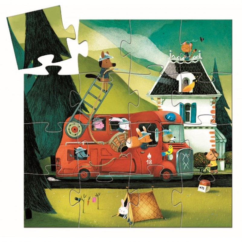 Djeco Puzzle // The Fire Truck (16 Parça)