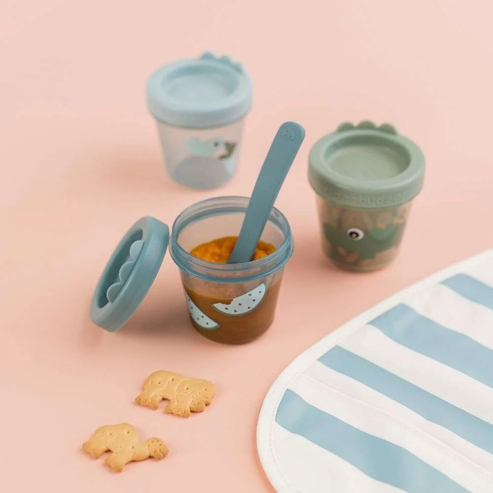 Done by Deer Atıştırma Kabı Set (3 Adet) // Croco - Yeşil