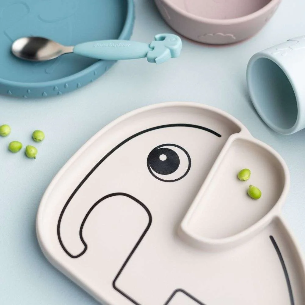 Done by Deer Vakumlu B&ouml;lmeli Silikon Tabak // Elphee - Bej