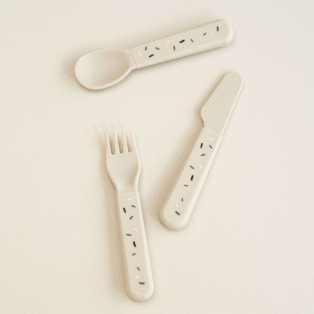 Done by Deer &Ccedil;atal Kaşık Bı&ccedil;ak Seti // Happy Dots - Bej