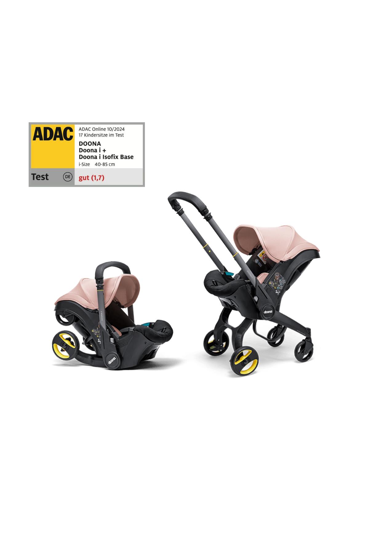 Doona i Bebek Arabasına Dönüşen Tekerlekli Ana Kucağı & Oto Koltuğu // Blush Pink