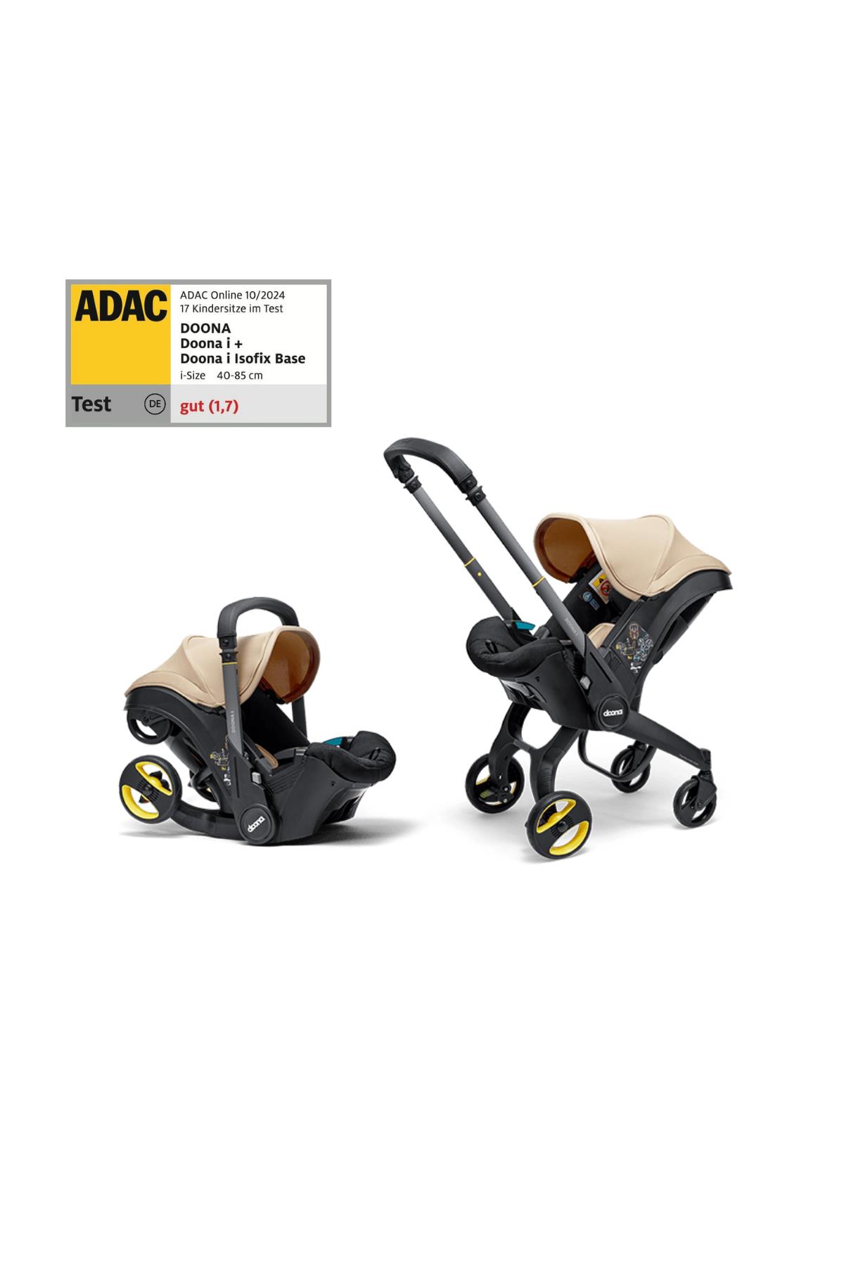 Doona i Bebek Arabasına Dönüşen Tekerlekli Ana Kucağı & Oto Koltuğu // Sahara Sand