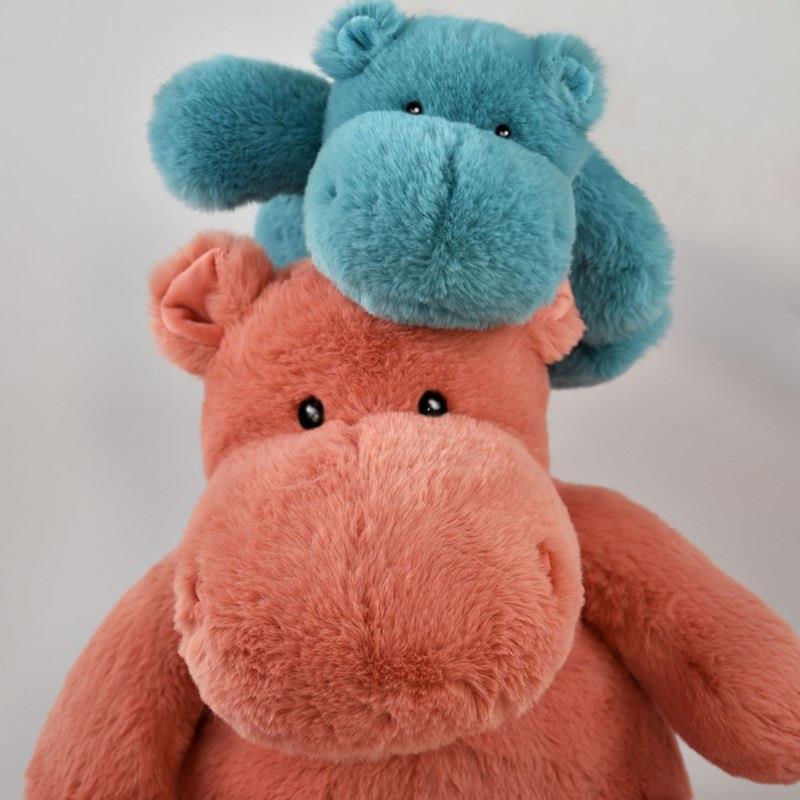 Doudou Peluş Mavi Hipopotam