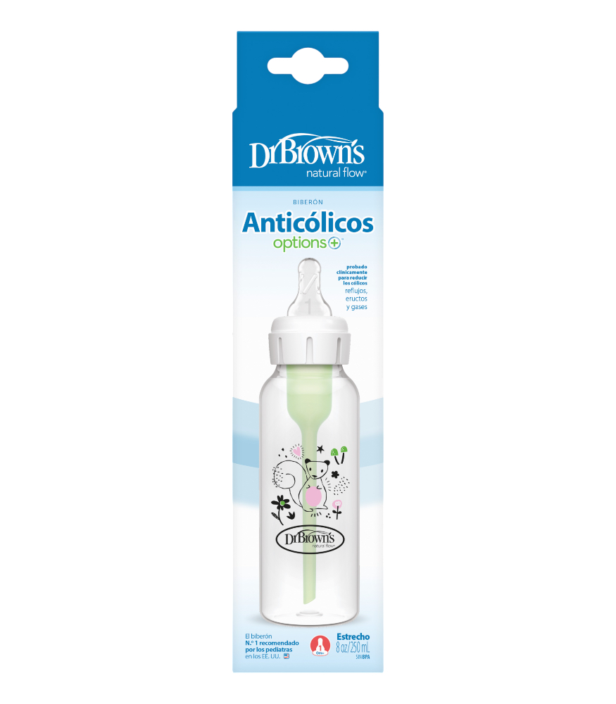 Dr. Brown&rsquo;s&reg; Antikolik Options+ Dar Ağız PP Biberon (250 ml) // Sincap