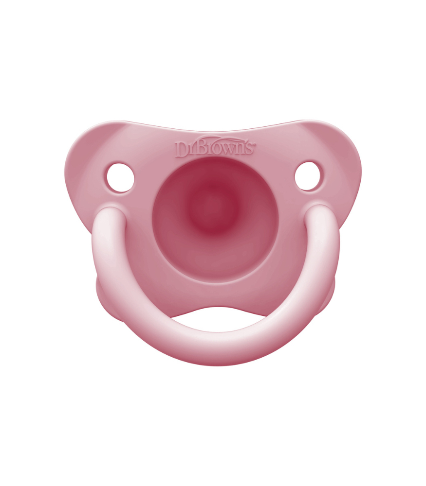 Dr. Brown's Happy Paci Silikon Emzik (0-6 Ay) // Pembe