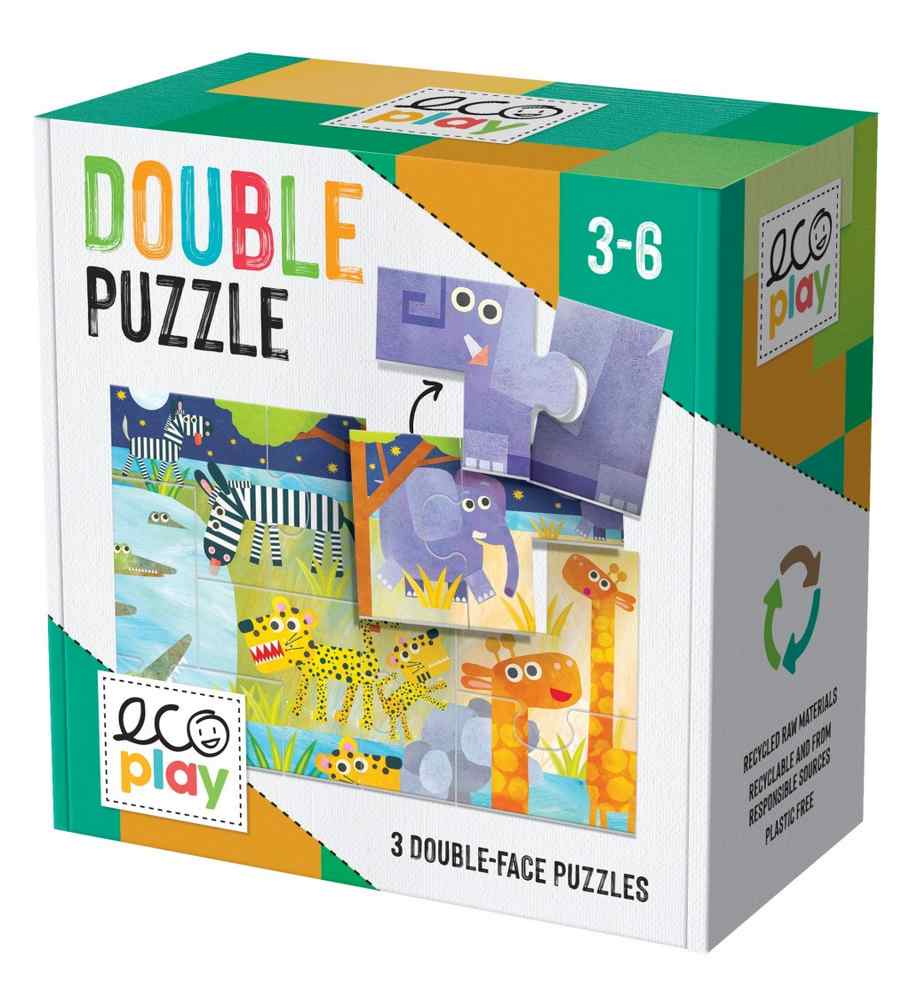 Ecoplay &Ccedil;ift Y&ouml;n Puzzle // Animals (30 Par&ccedil;a)