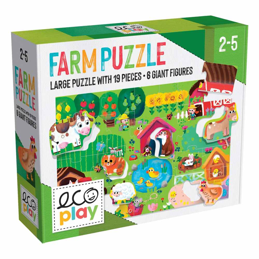 Ecoplay Shaped Puzzle // Farm (25 Parça)