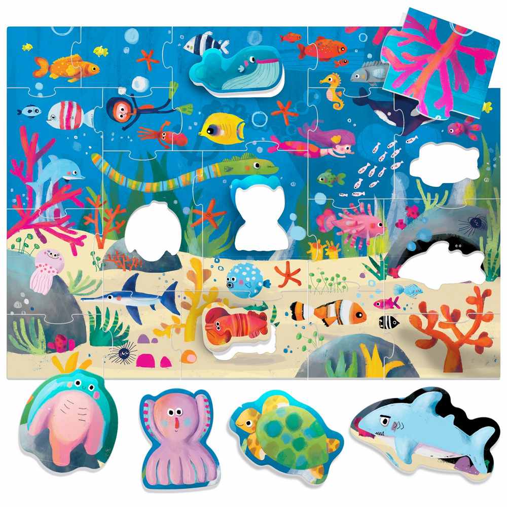 Ecoplay Shaped Puzzle // Sea (25 Parça)