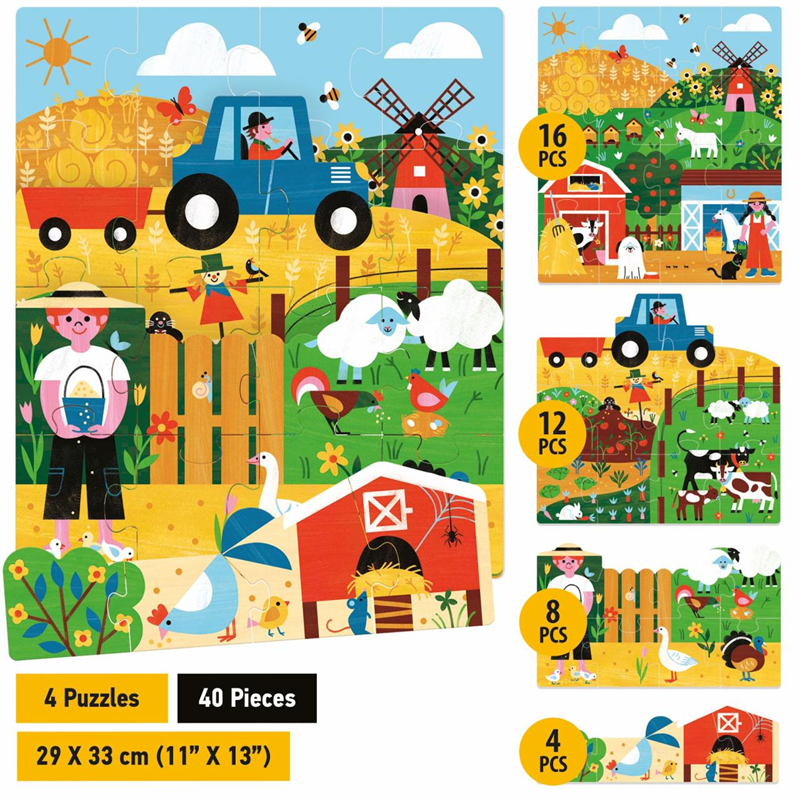 Ecoplay Shaped Puzzle // Farm