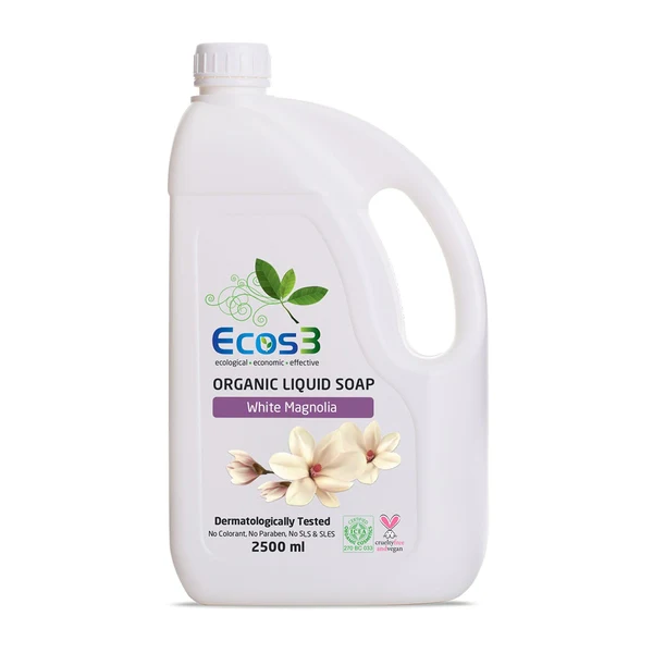 Ecos3 Organik Sıvı Sabun // Beyaz Manolya (2.5 lt)