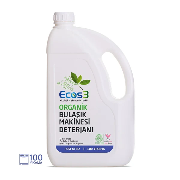 Ecos3 Organik Bulaşık Makinesi Deterjanı (2.5 lt)