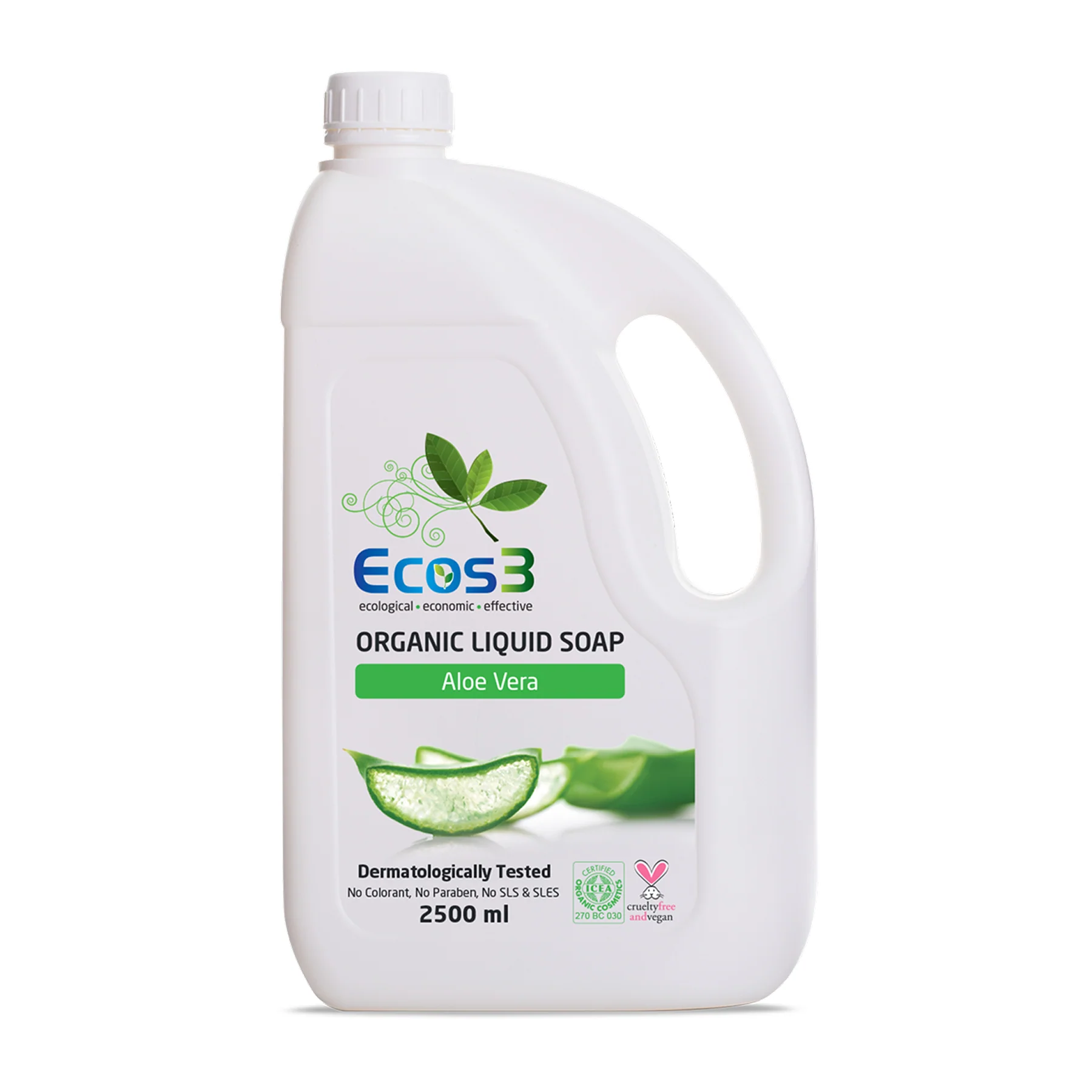 Ecos3 Organik Sıvı Sabun // Aloe Vera (2.5 lt)