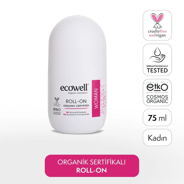 Ecowell Organik Kadın Deodorant Roll-on