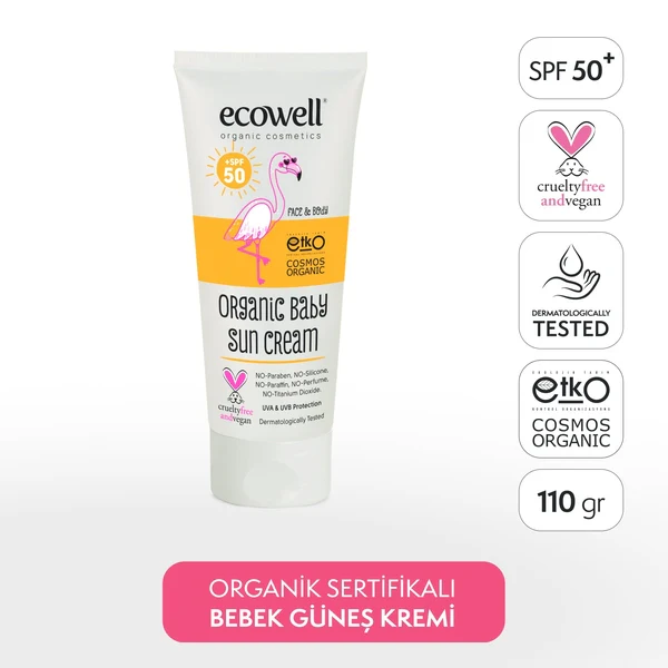 Ecowell Organik Bebek Güneş Kremi (SPF 50)