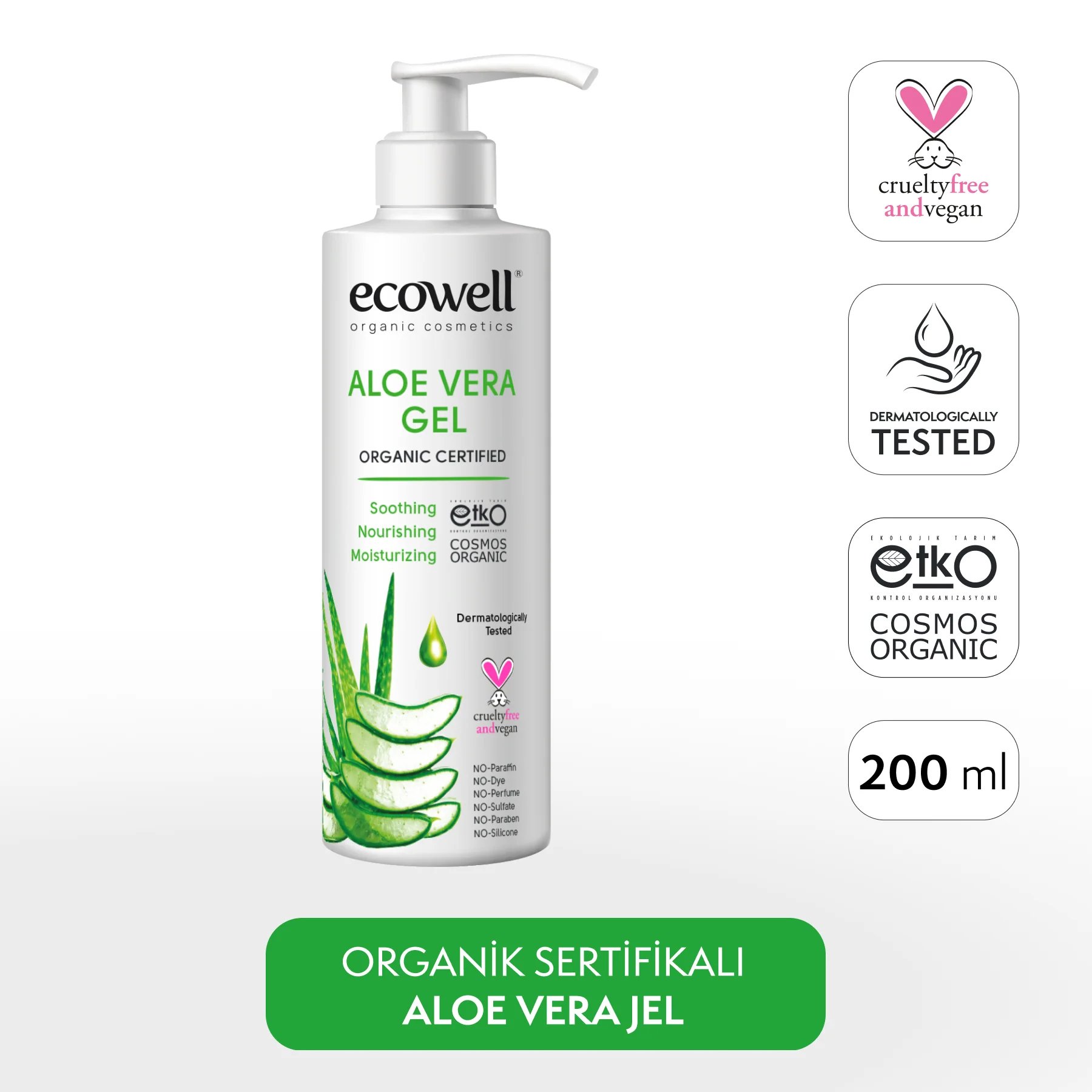 Ecowell Organik Aloe Vera Jel