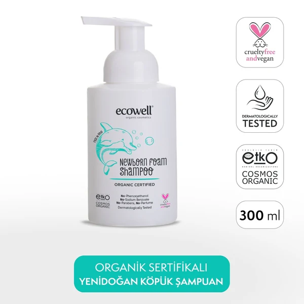 Ecowell Organik Yenidoğan Köpük Şampuan