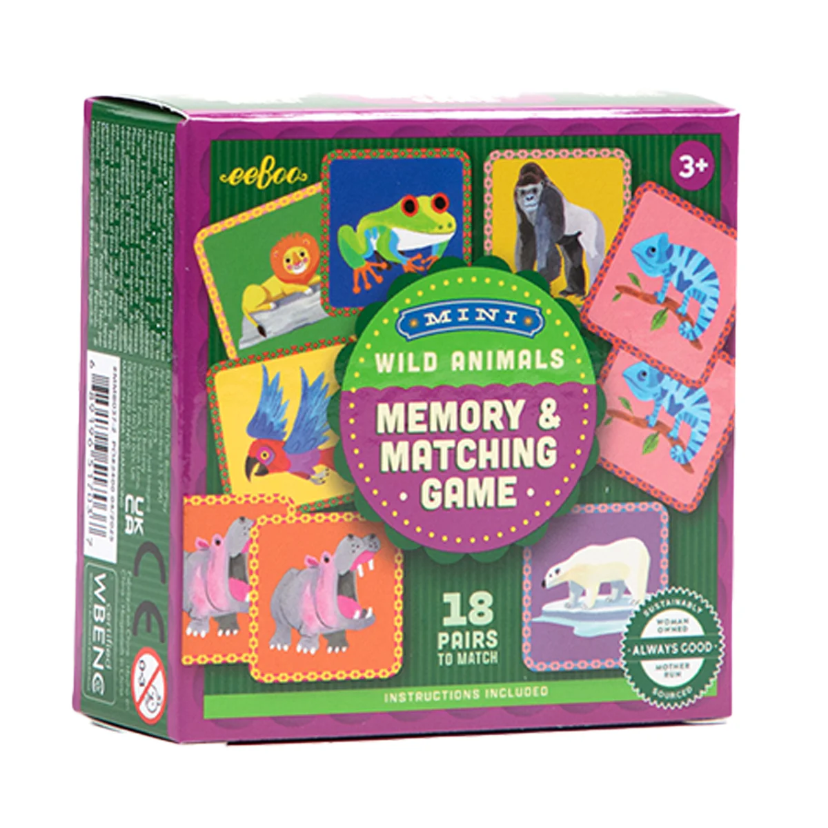 Eeboo Mini Hafıza Oyunu // Wild Animals
