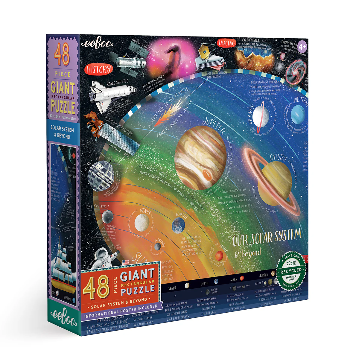 Eeboo B&uuml;y&uuml;k Yapboz // Solar System & Beyond (48 Par&ccedil;a)