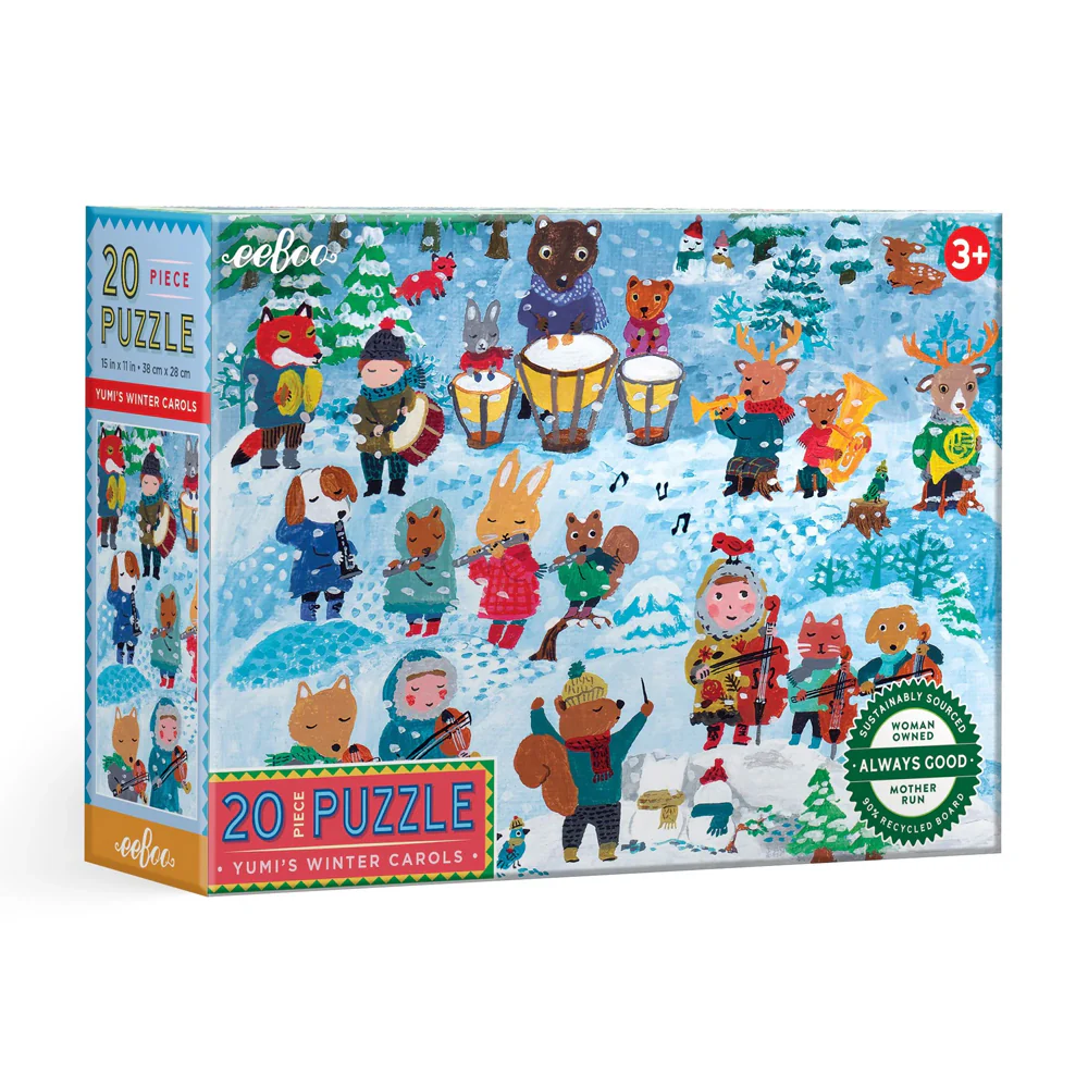 Eeboo Yumi's Yapboz // Winter Carols (20 Par&ccedil;a)