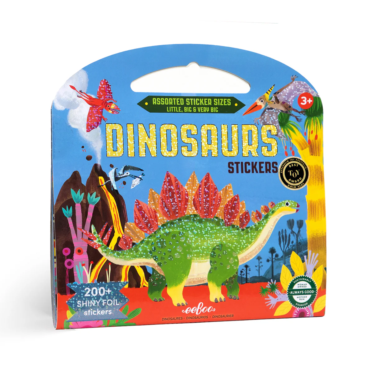 Eeboo Shiny Sticker Kitabı // Dinosaurs