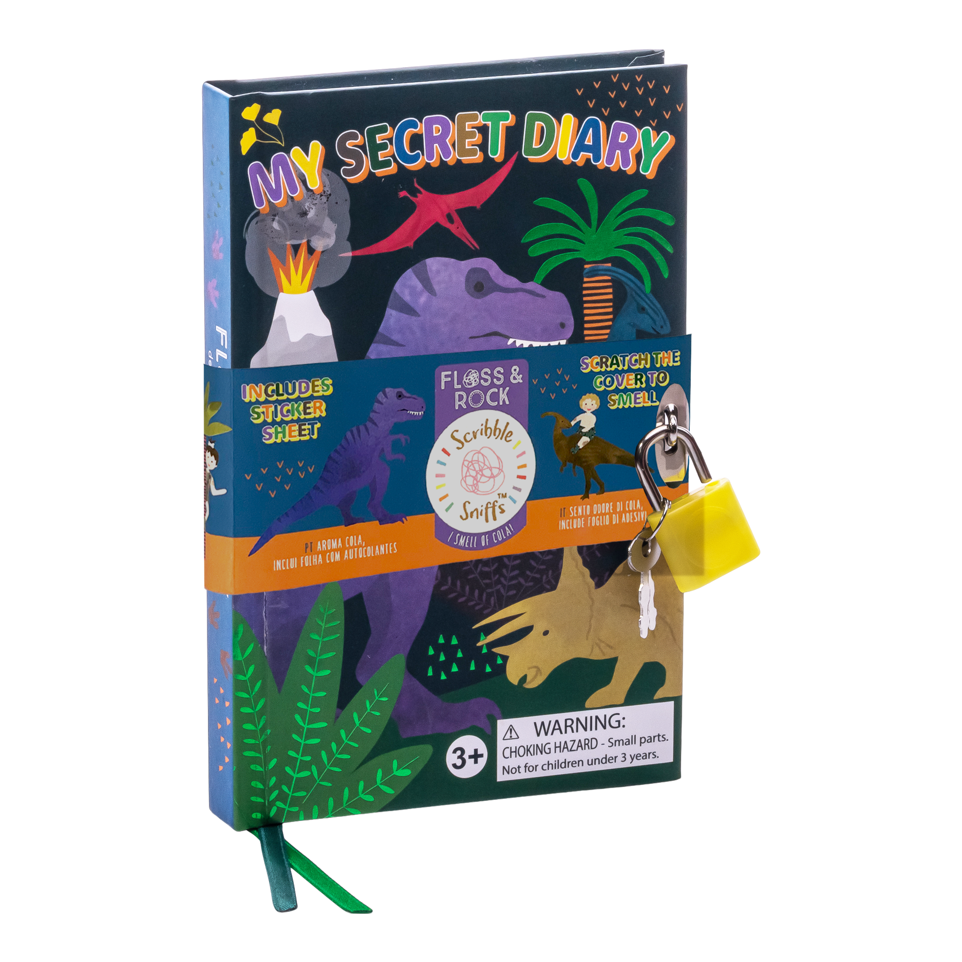 Floss & Rock Kokulu Kilitli Günlük // Dino