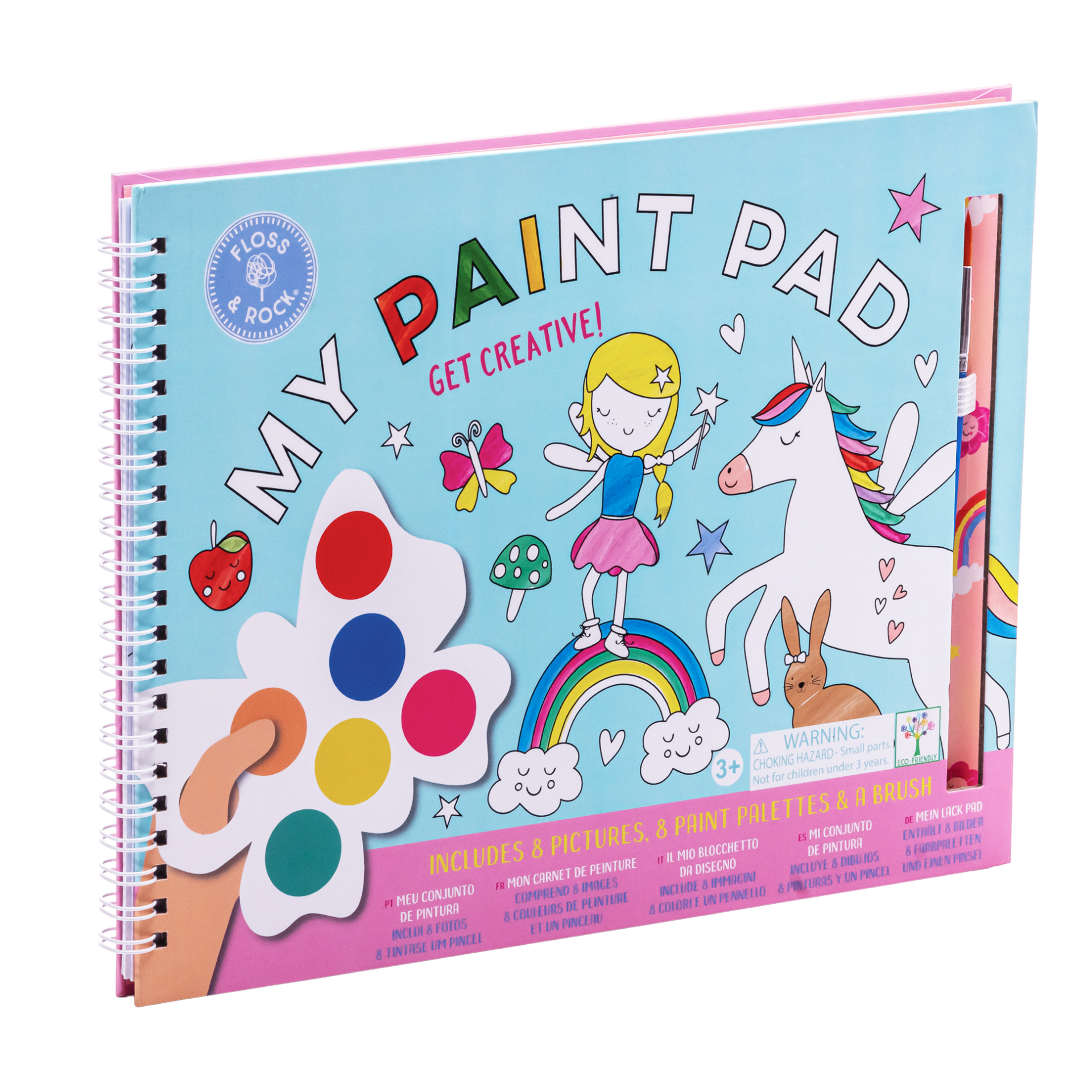 Floss & Rock Sulu Boyalı Boyama Kitap Seti // Rainbow Fairy