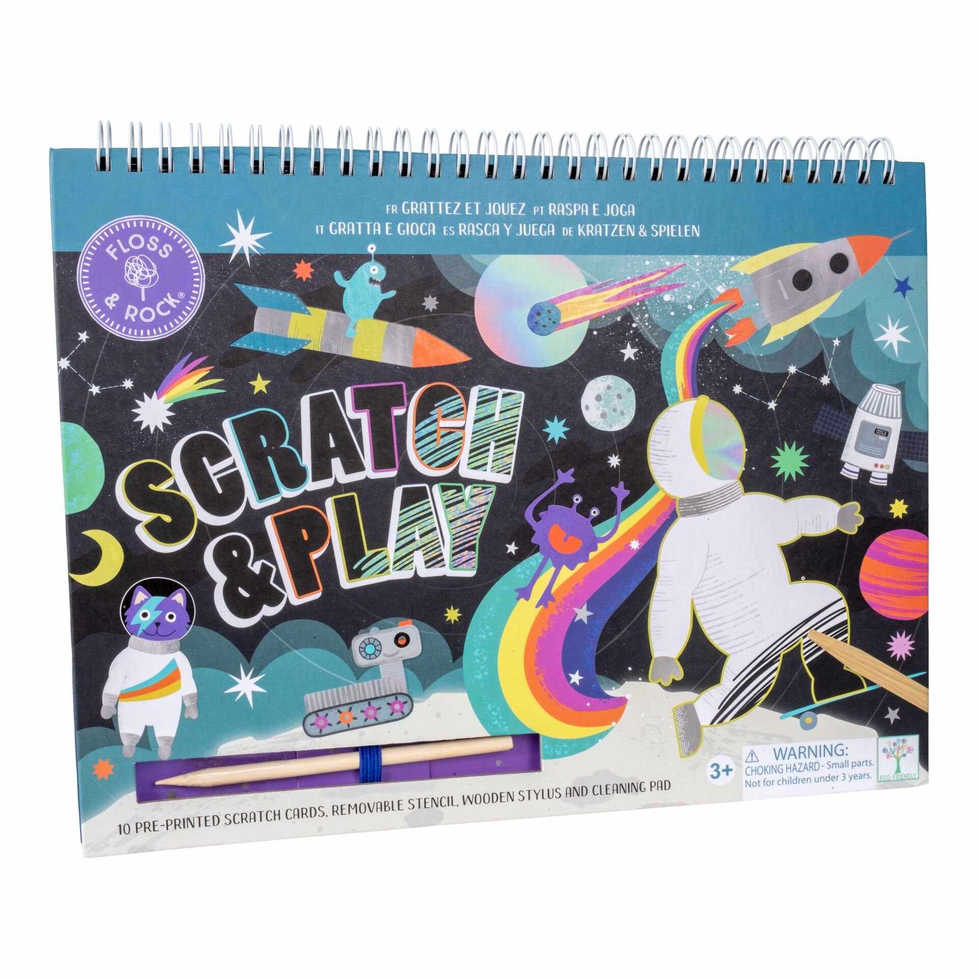 Floss & Rock Scratch and Play Aktivite Kitabı // Space