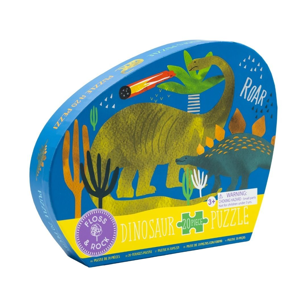 Floss & Rock Shaped Puzzle // Dino (20 Parça)