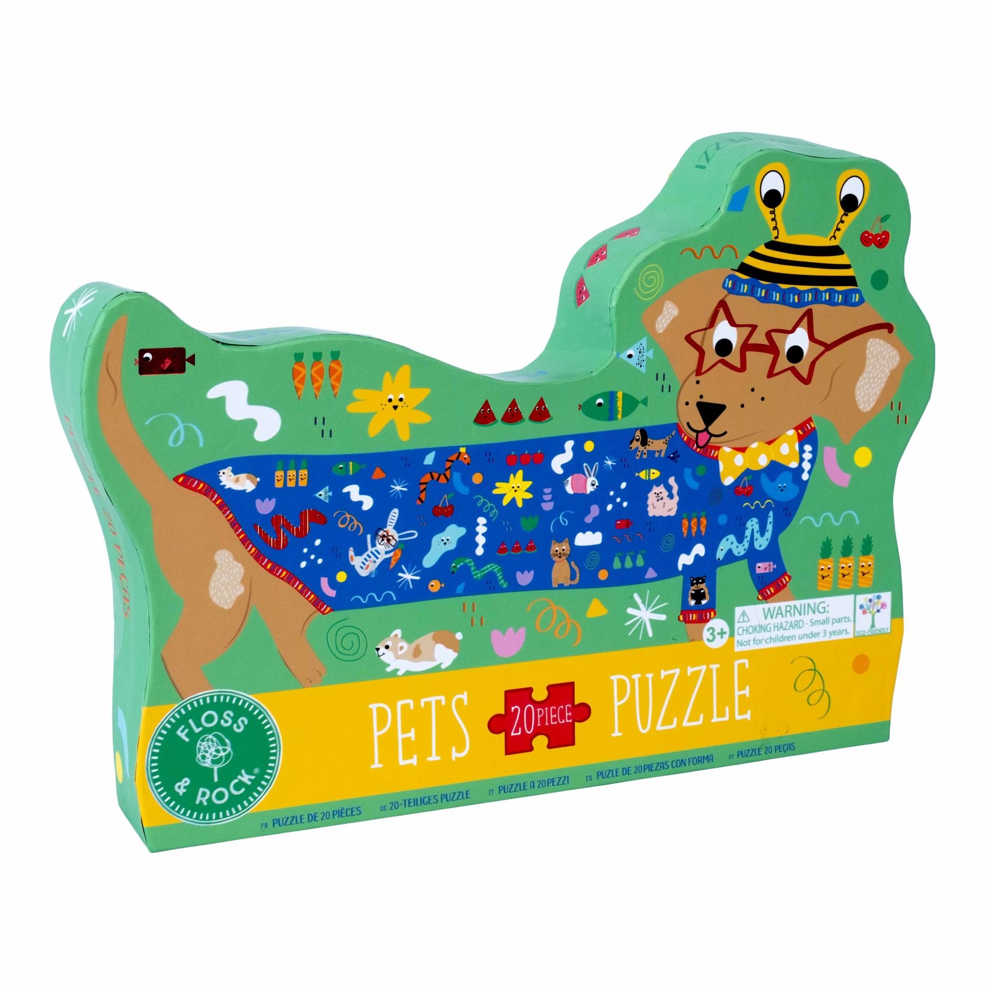 Floss & Rock Shaped Puzzle // Pets (20 Parça)