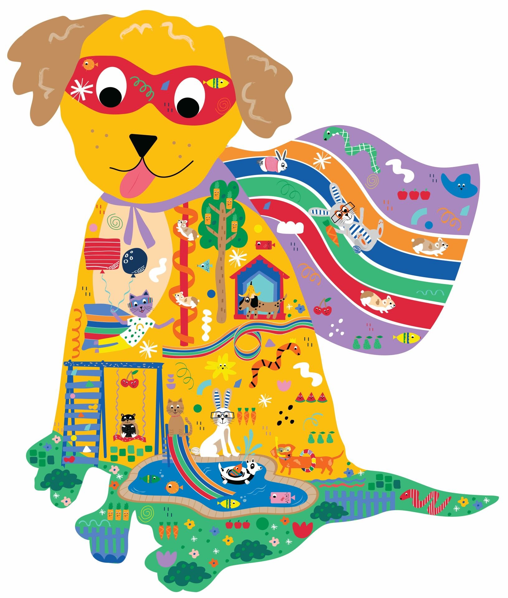 Floss & Rock Shaped Puzzle // Pets (40 Parça)